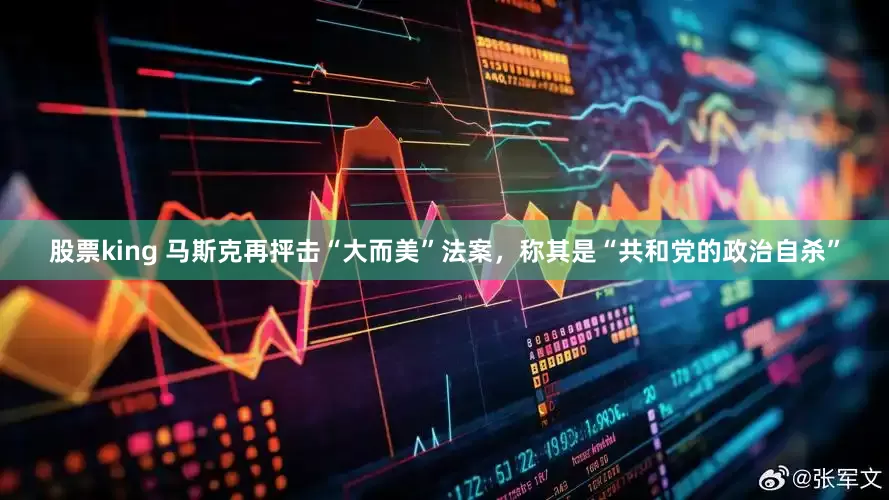 股票king 马斯克再抨击“大而美”法案，称其是“共和党的政治自杀”