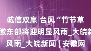 诚信双赢 ﻿台风“竹节草”复活 安徽东部将迎明显风雨_大皖新闻 | 安徽网