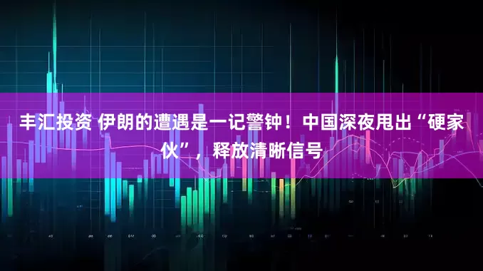 丰汇投资 伊朗的遭遇是一记警钟!中国深夜甩出“硬家伙”,释放清晰信号